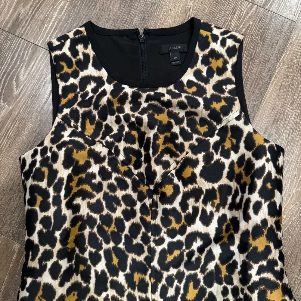 J. Crew A line Animal Print shift Dress - Picture 3 of 10